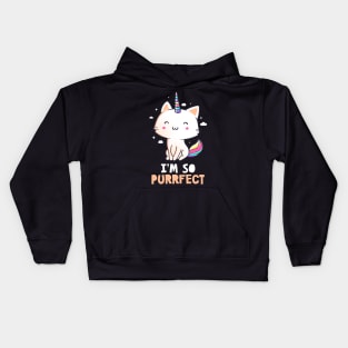 I'm So Purrfect Funny Cute Gift Kids Hoodie